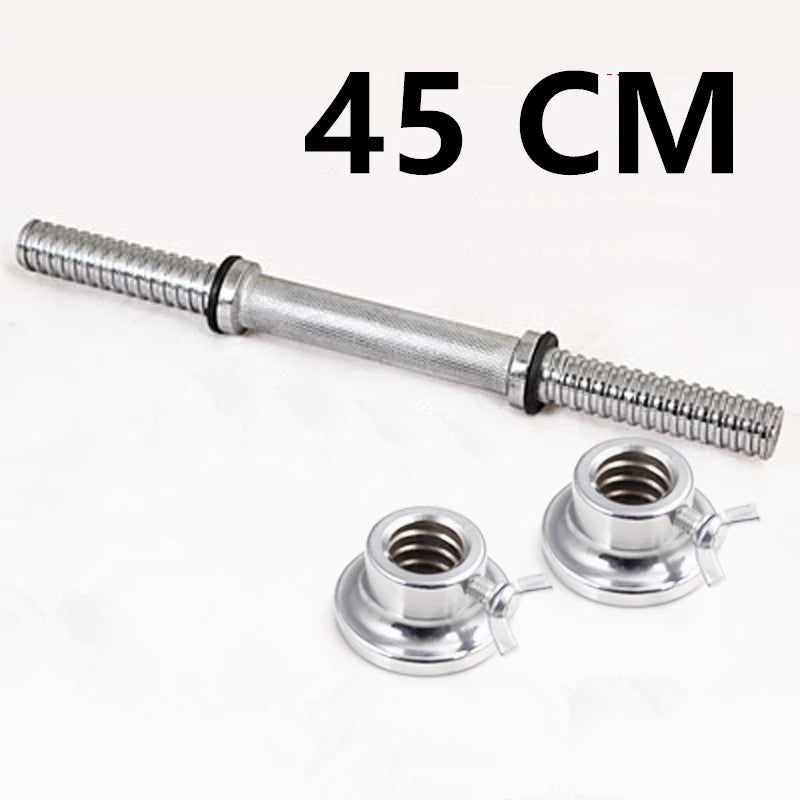 30/34/40/45/50cm Length For Home Gym Fitness Dumbbell Bars With Clamps 25mm Standard Threaded Dumbbell Handles F2105