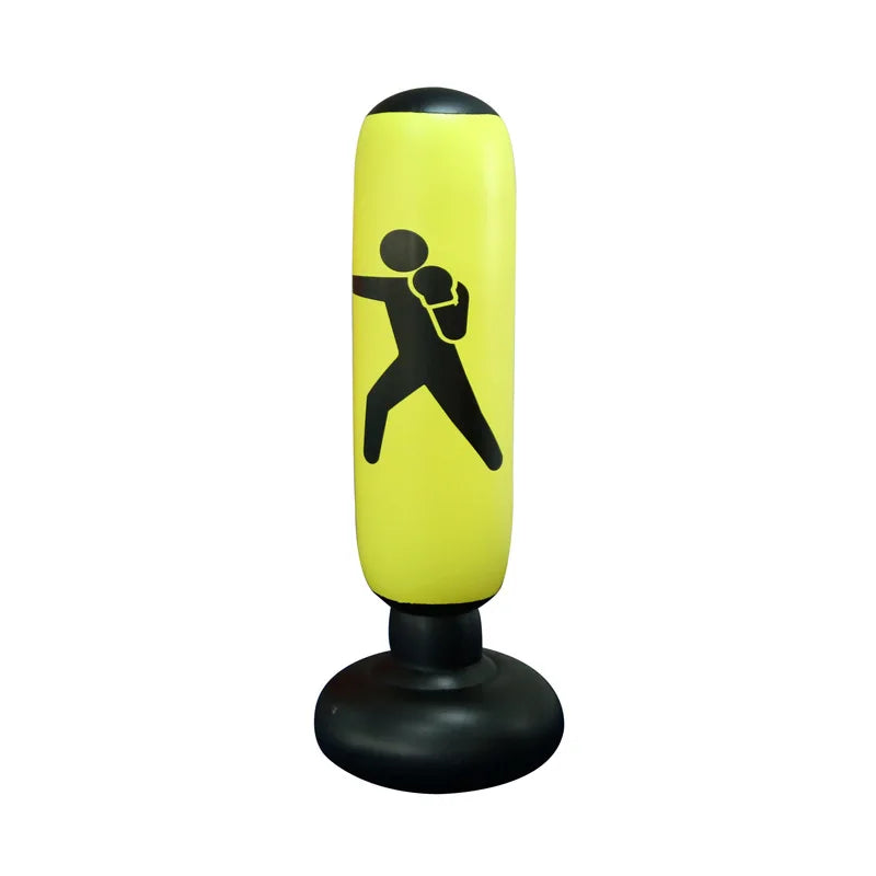 1.6m Adult Inflatable Boxing Bag PVC Thickening Vertical Boxing Pillar Tumbler Fight Column Punching Bag Fitness Tool Air Pump