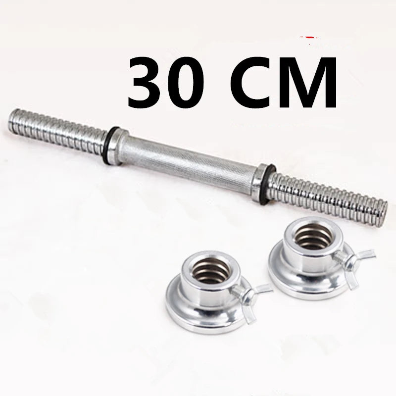 30/34/40/45/50cm Length For Home Gym Fitness Dumbbell Bars With Clamps 25mm Standard Threaded Dumbbell Handles F2105