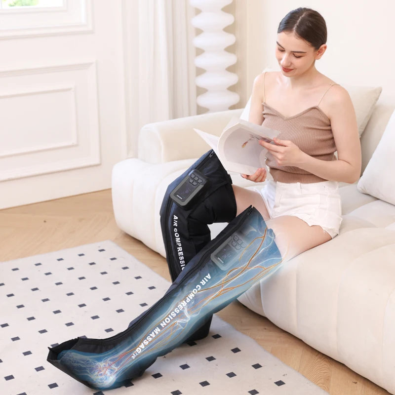 Improve Circulation Rechargeable Digital Air Compression Leg Recovery System Sports Heating Recovery Massage Boots