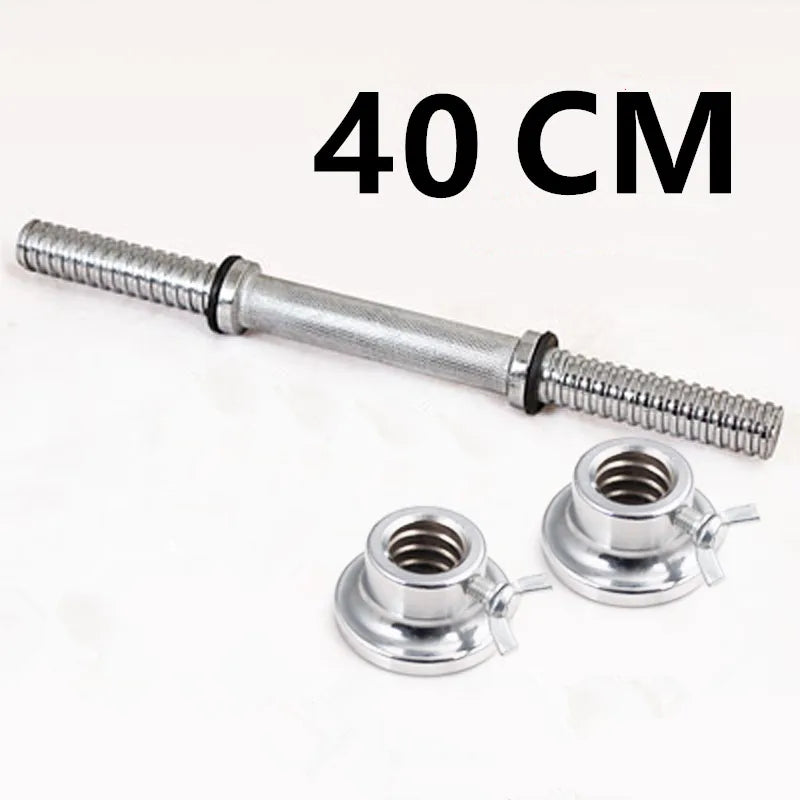 30/34/40/45/50cm Length For Home Gym Fitness Dumbbell Bars With Clamps 25mm Standard Threaded Dumbbell Handles F2105