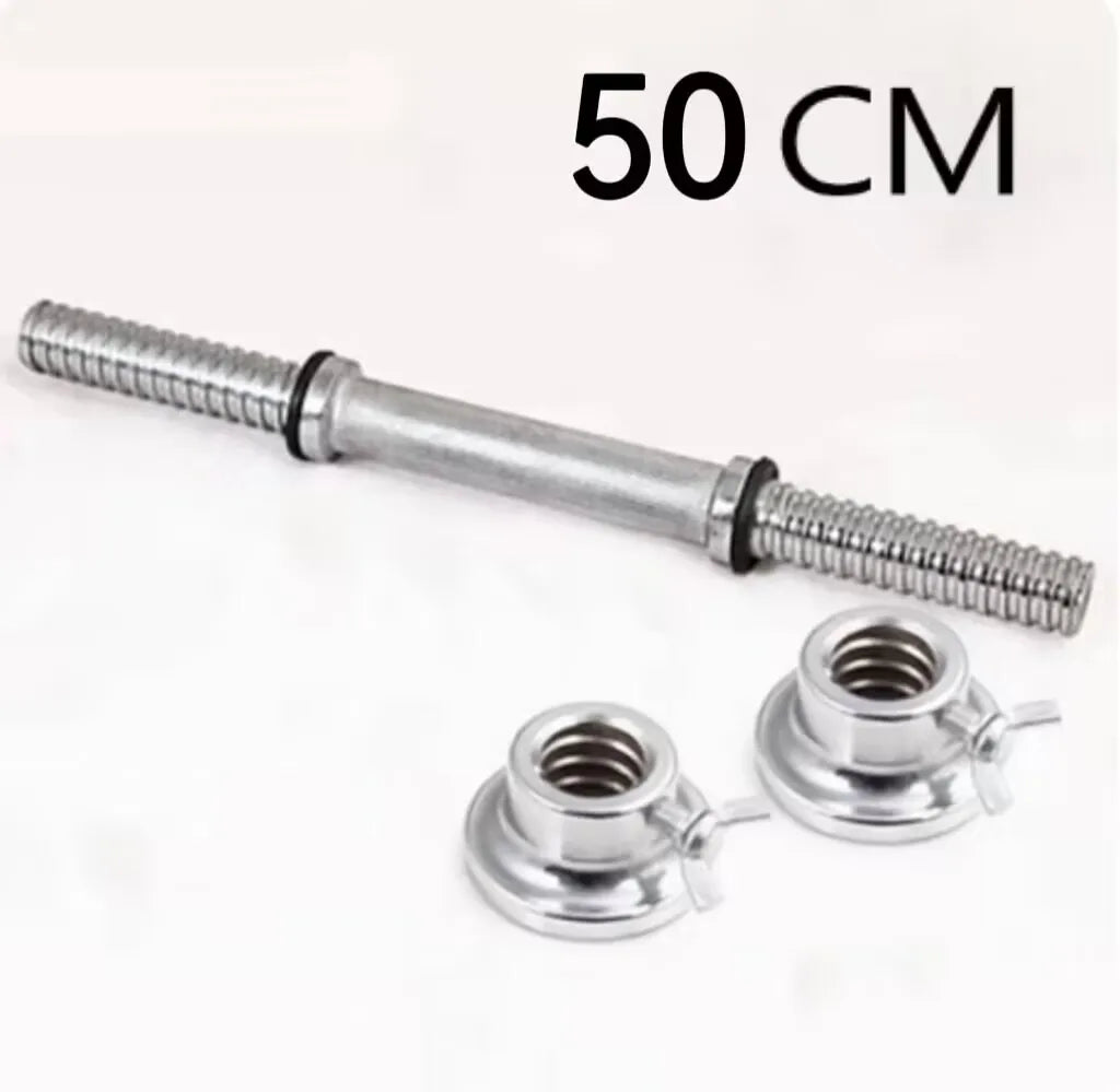 30/34/40/45/50cm Length For Home Gym Fitness Dumbbell Bars With Clamps 25mm Standard Threaded Dumbbell Handles F2105