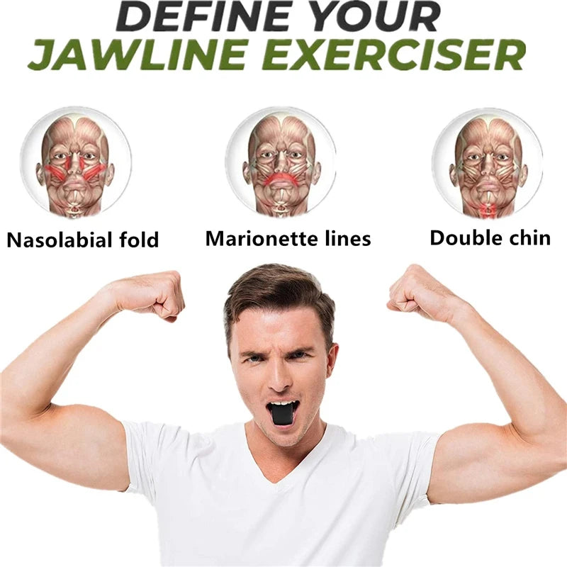 Silicone Jawline Exerciser Ball Premium Silica Gel Jaw Muscle Toner Cheekbone Trainer for Men Women Facial Fitness Gym Equipment