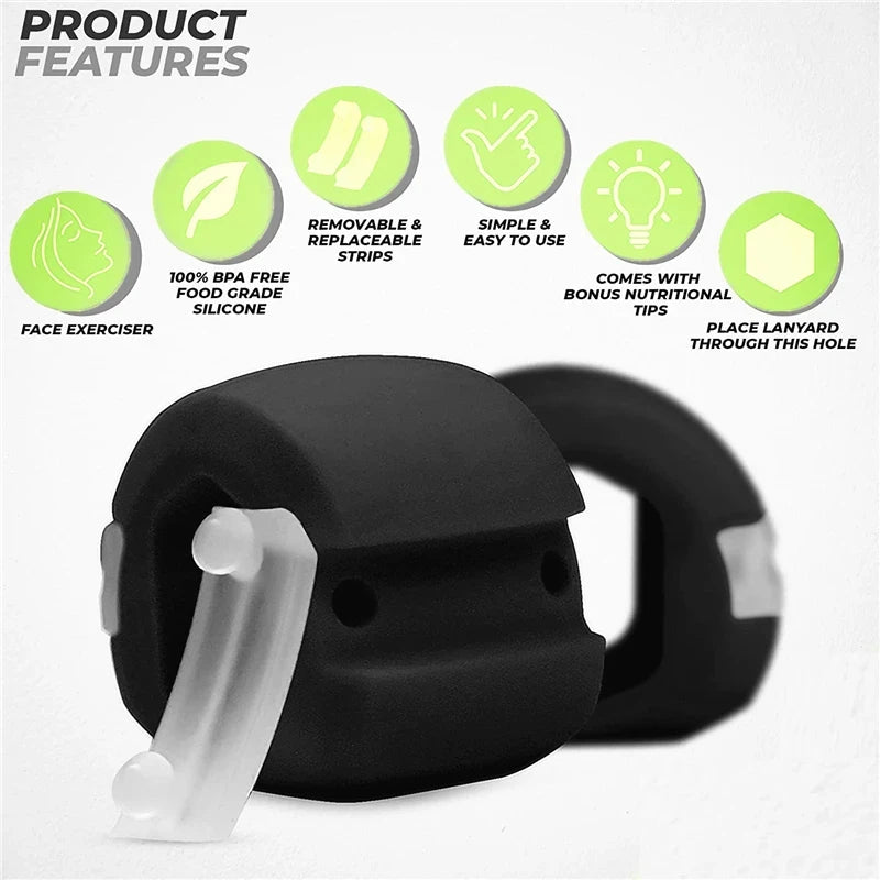 Silicone Jawline Exerciser Ball Premium Silica Gel Jaw Muscle Toner Cheekbone Trainer for Men Women Facial Fitness Gym Equipment