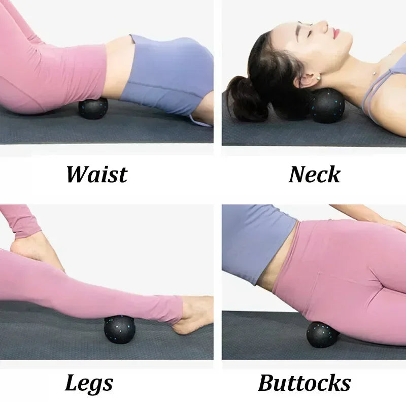 EPP 8cm Peanut Massage Ball High Density Muscle Relaxation Yoga Fitness Myofascia Ball for Pain Relief and Body Recovery