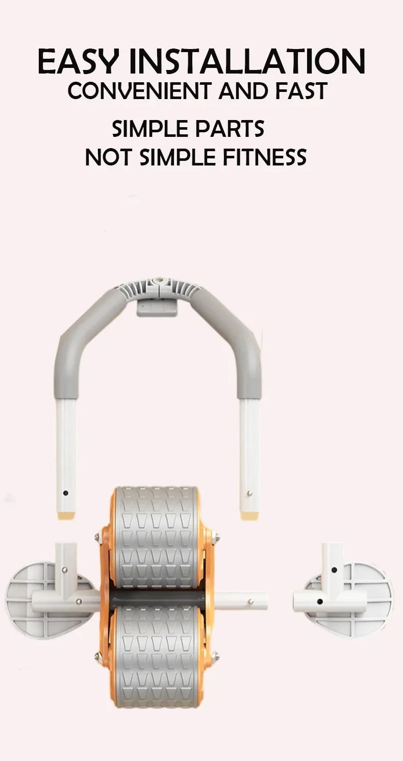 Elbow Support Automatic Rebound Abdominal Wheel Core Muscle Ab Trainer with Counter Display Fitness Exercise Roller Wheel