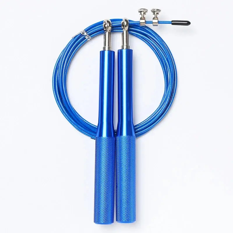 High Fast Speed Rope Wire Rope Jump Skipping Black Rope Aluminum Handle Adjustable Steel For Fitness with Durable Opp Bag