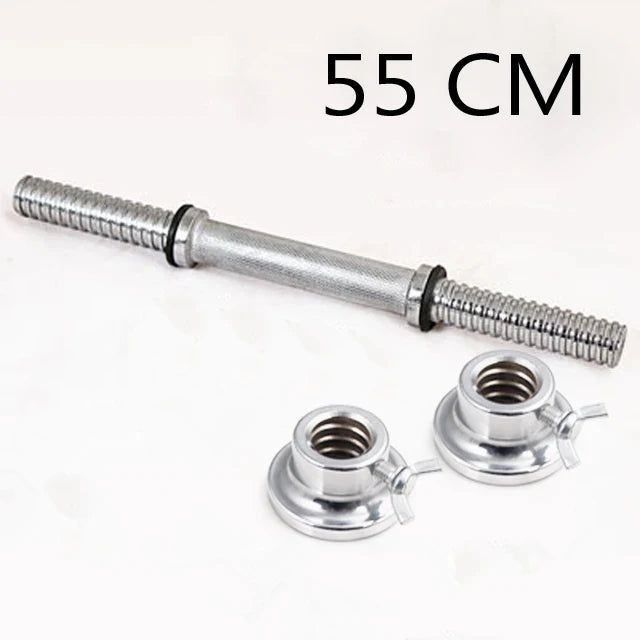 30/34/40/45/50cm Length For Home Gym Fitness Dumbbell Bars With Clamps 25mm Standard Threaded Dumbbell Handles F2105