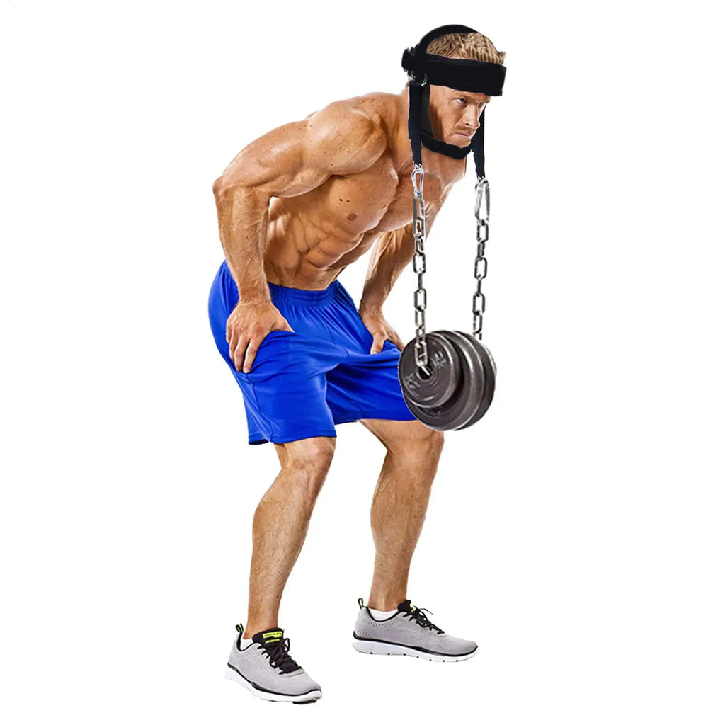 Adjustable Head Harness Weight Lifting Belt Head Neck Trainer Neck Exerciser Head Training Belt For Fitness Head Injury Recovery