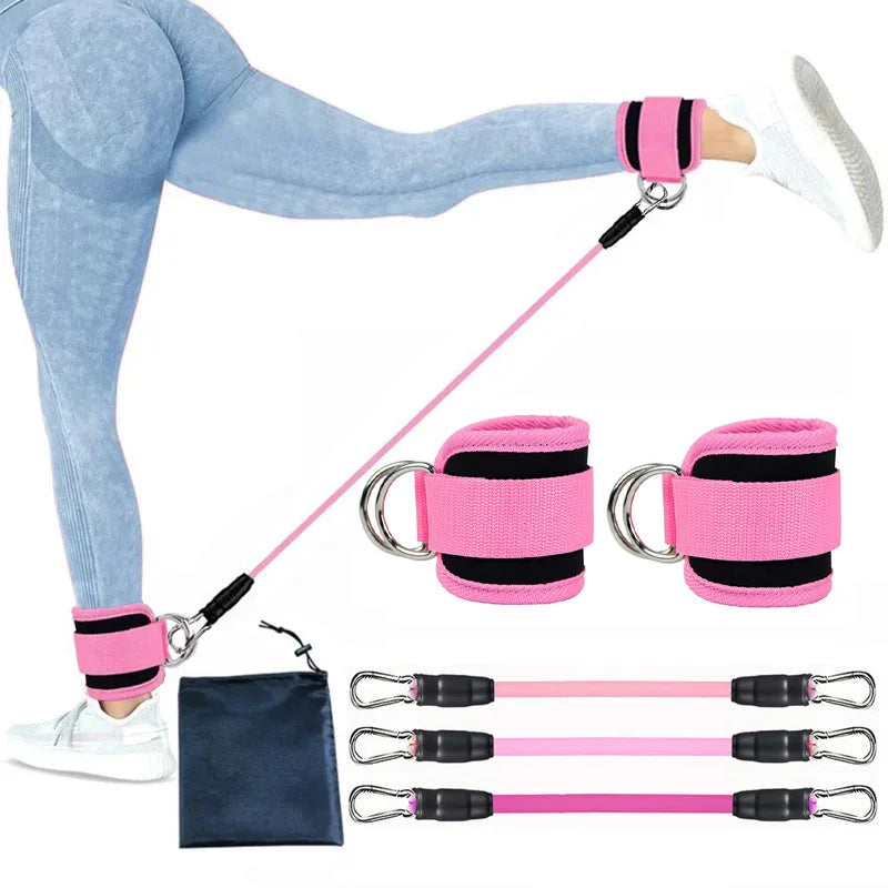 Resistance Band Set Ankle Straps Workout Exercise Equipment Fitness Yoga Elastic Fitness Bands For Gym Man And Woman Sport