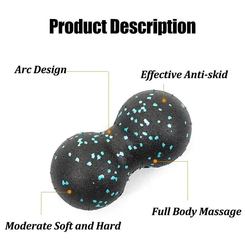 EPP 8cm Peanut Massage Ball High Density Muscle Relaxation Yoga Fitness Myofascia Ball for Pain Relief and Body Recovery