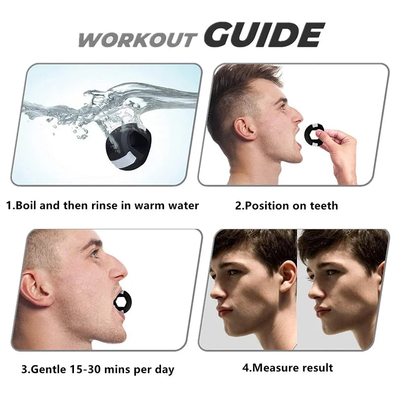 Silicone Jawline Exerciser Ball Premium Silica Gel Jaw Muscle Toner Cheekbone Trainer for Men Women Facial Fitness Gym Equipment