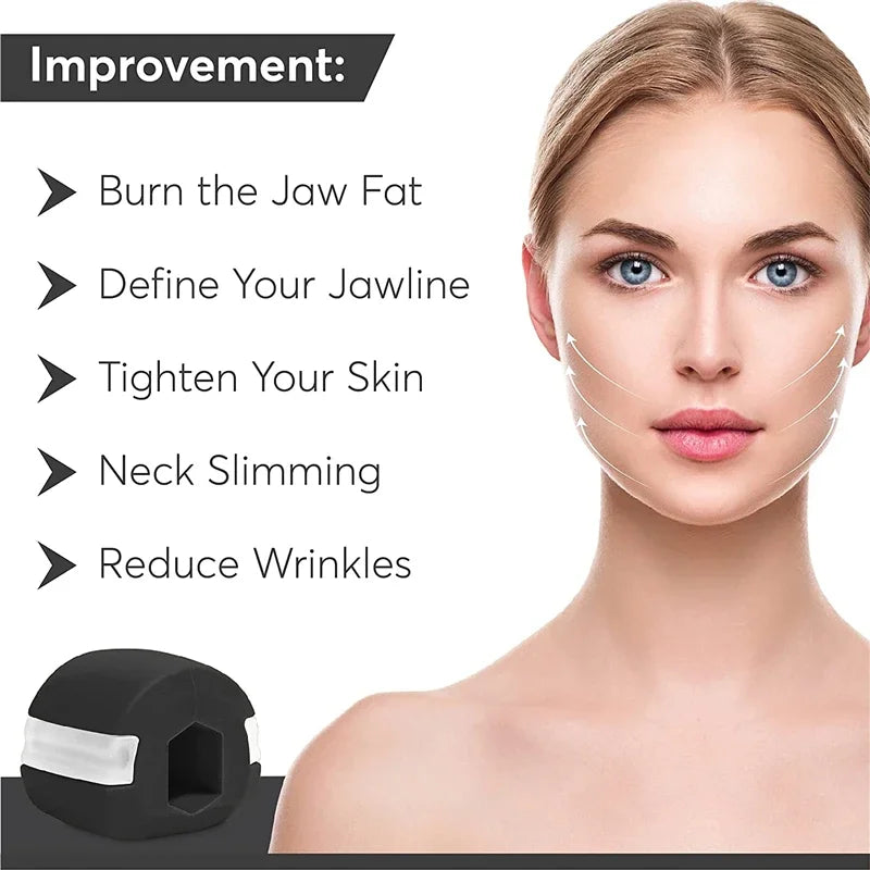 Silicone Jawline Exerciser Ball Premium Silica Gel Jaw Muscle Toner Cheekbone Trainer for Men Women Facial Fitness Gym Equipment