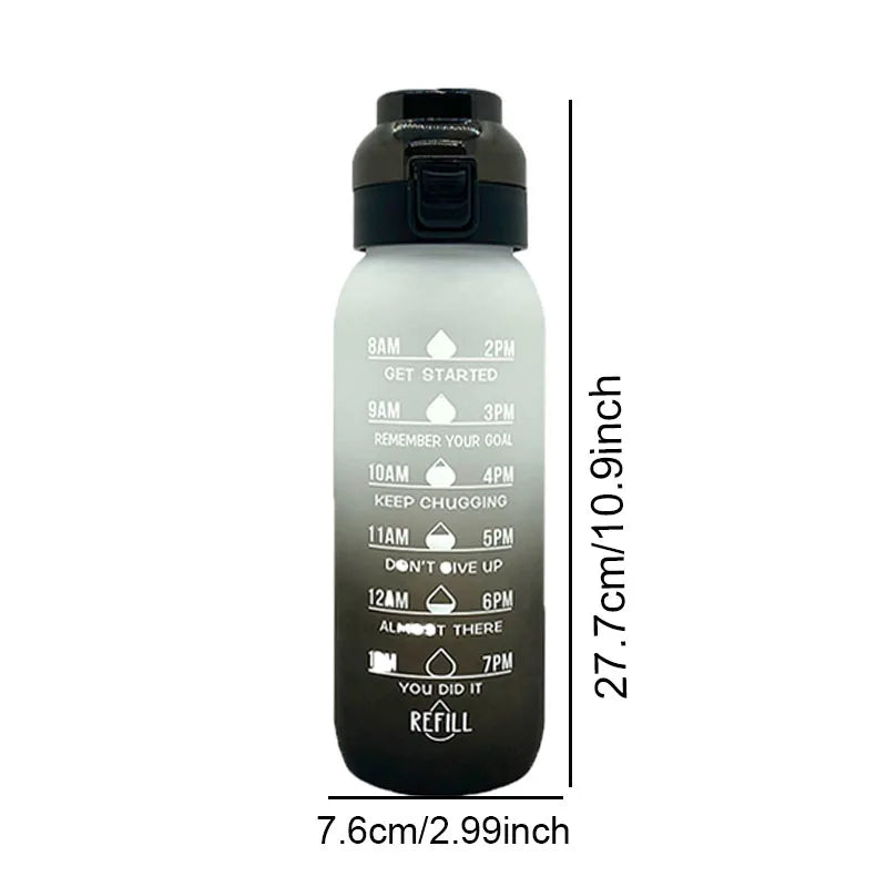LUSQI 1PC 1000ML Flavor Water Bottle With Straw With 5PCS Flavor Pods Fashion Fitness Water Bottle For Outdoor Activities Sports