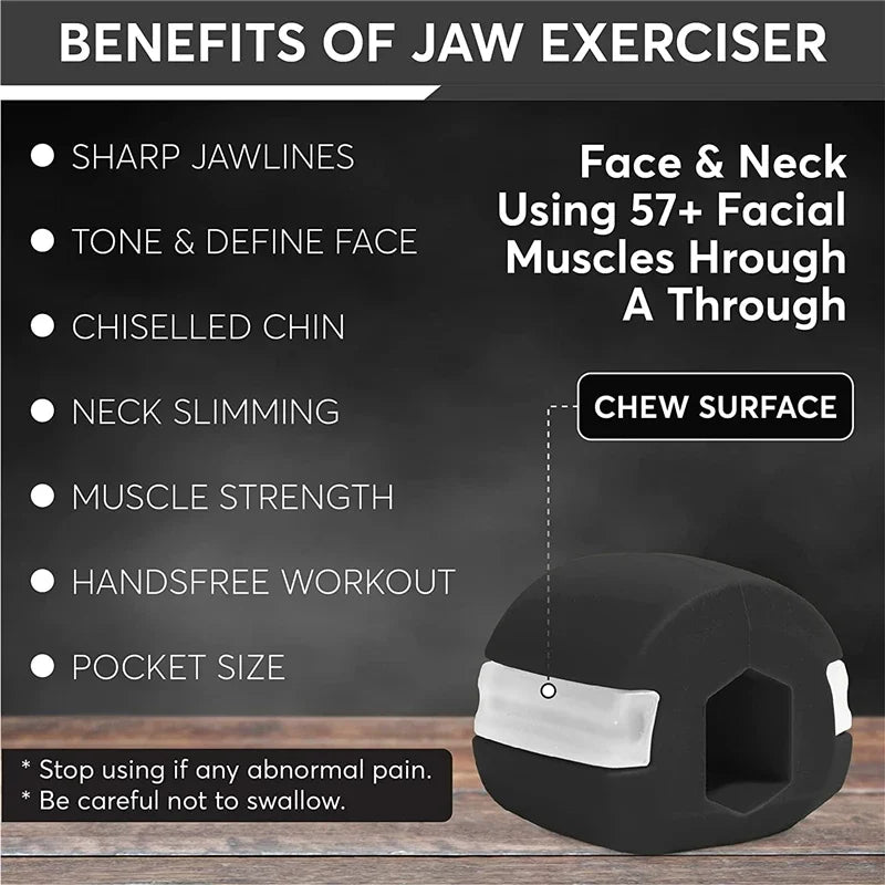 Silicone Jawline Exerciser Ball Premium Silica Gel Jaw Muscle Toner Cheekbone Trainer for Men Women Facial Fitness Gym Equipment