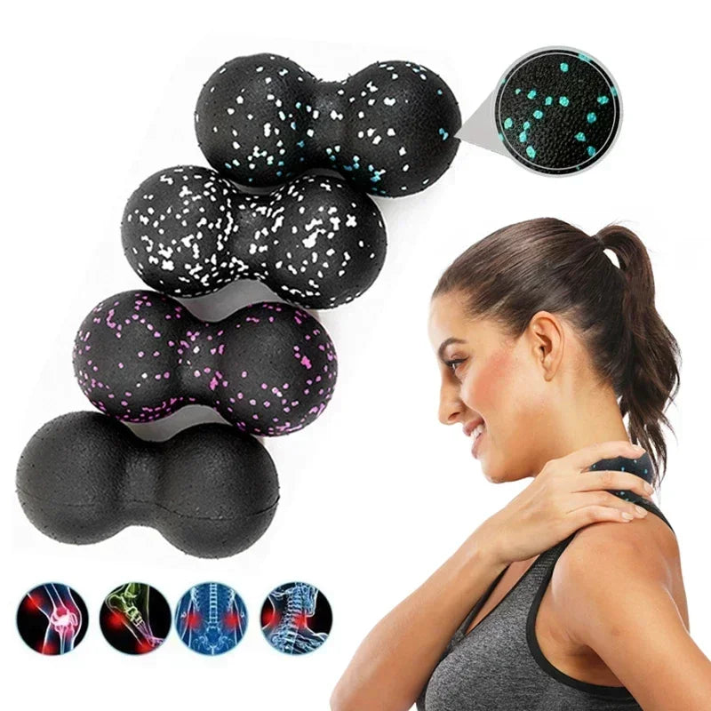 EPP 8cm Peanut Massage Ball High Density Muscle Relaxation Yoga Fitness Myofascia Ball for Pain Relief and Body Recovery
