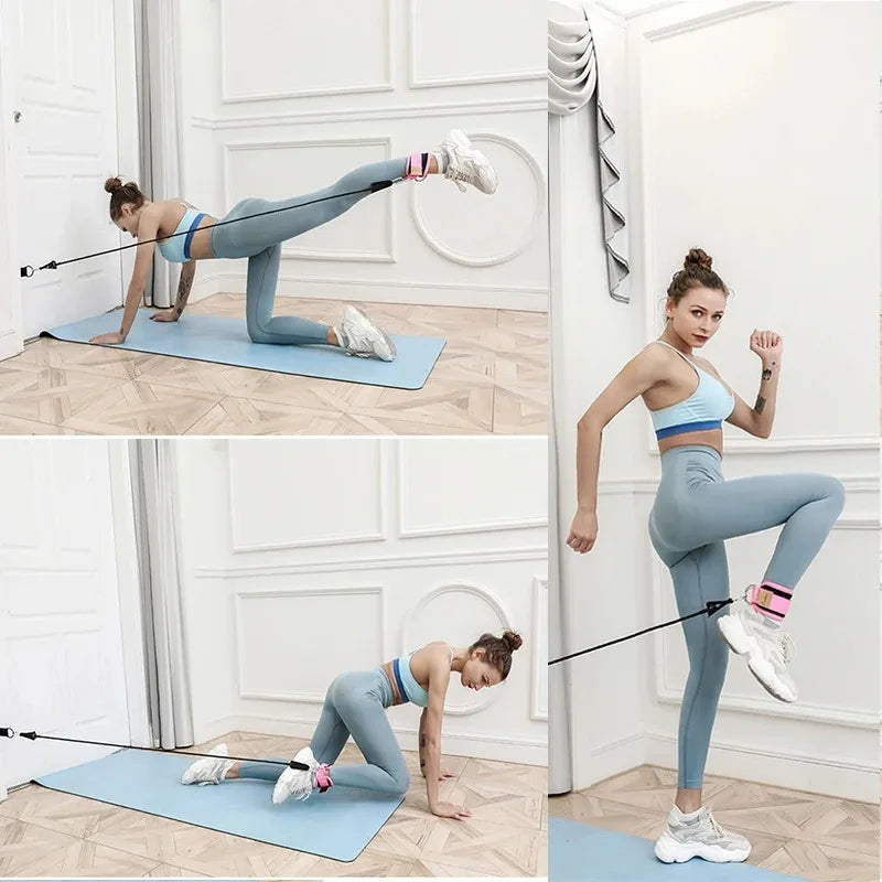 Resistance Band Set Ankle Straps Workout Exercise Equipment Fitness Yoga Elastic Fitness Bands For Gym Man And Woman Sport