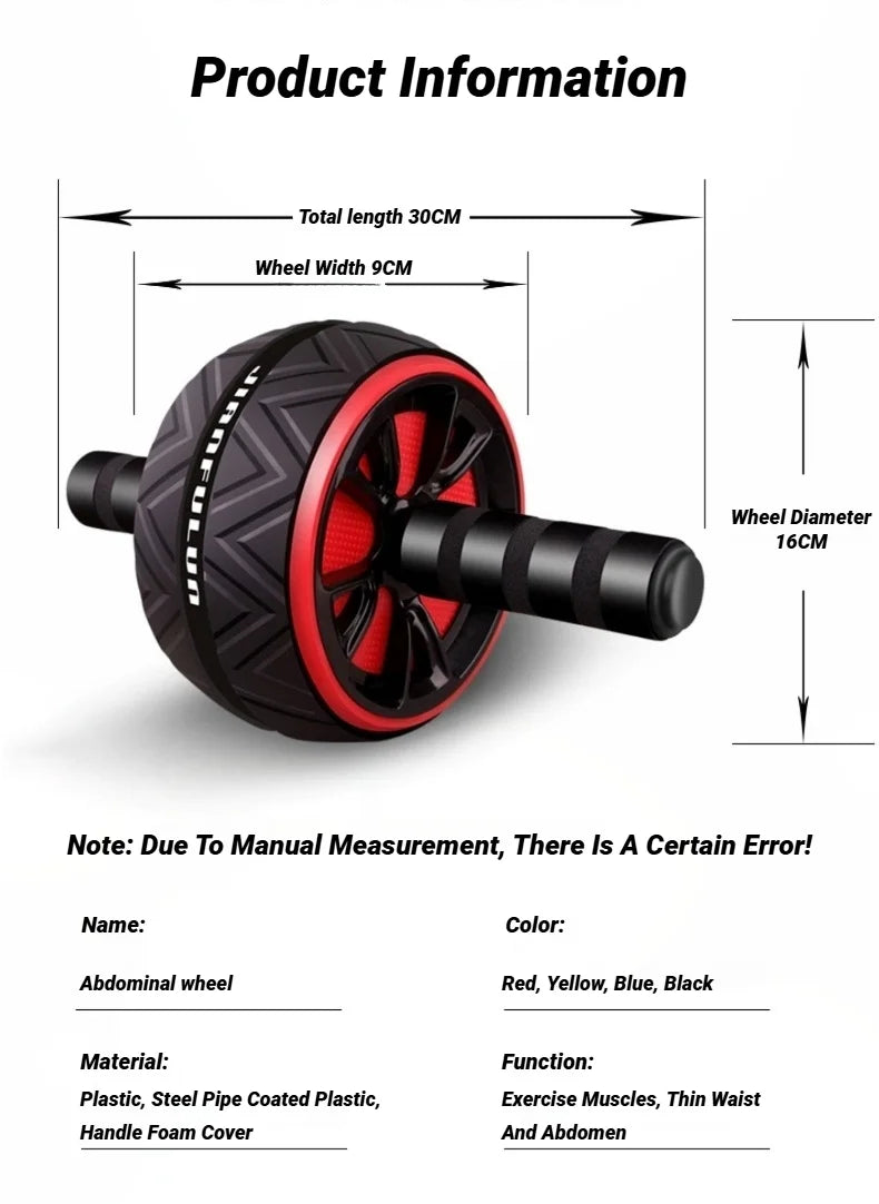 Big Roller For ABS Workout Wheel Exercise Equipment Core Abdominal Home Gym Muscle Device Fitness Men And Women Weight Loss