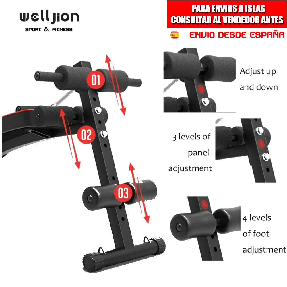 Dumbbell Stool Foldable Weight Bench Incline Weight Bench Multifunctional Bodybuilding for Comprehensive Training Fitness Machine Gym Home